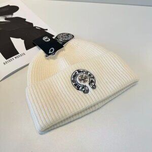 Chrome Hearts white knit hat